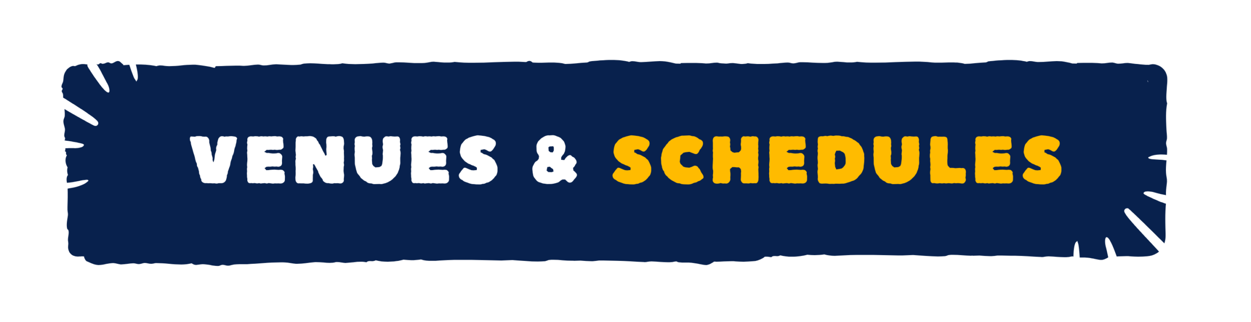 Venues and schedules banner